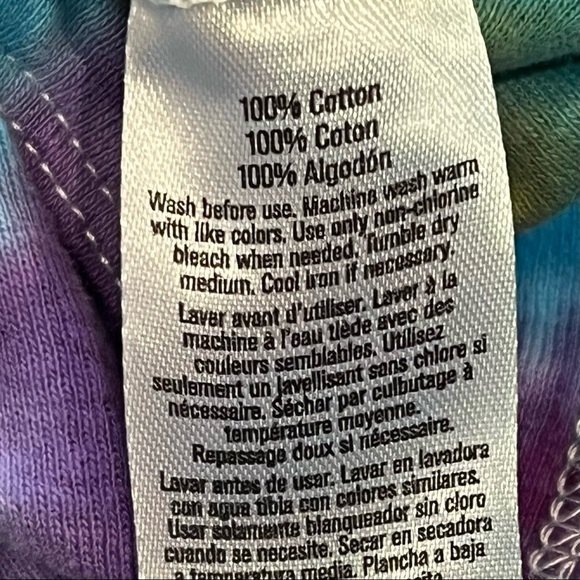 NEW Gerber Tie Dye Long Sleeve Mitten-Cuff Cotton Onesie Bodysuit 0-3 Months - Picture 3 of 3